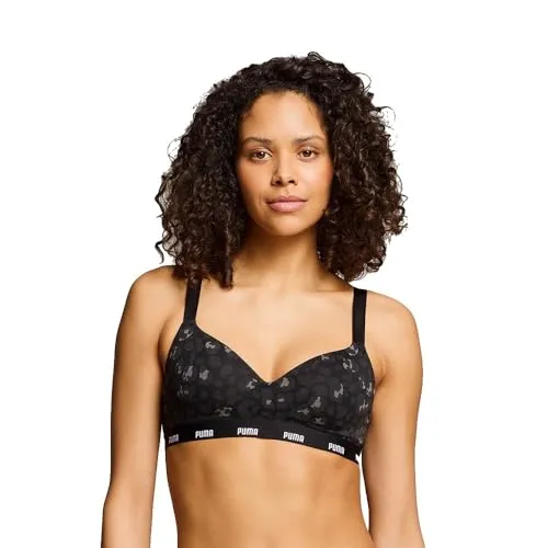 PUMA Women Printed Padded TOP 1P in schwarz von PUMA