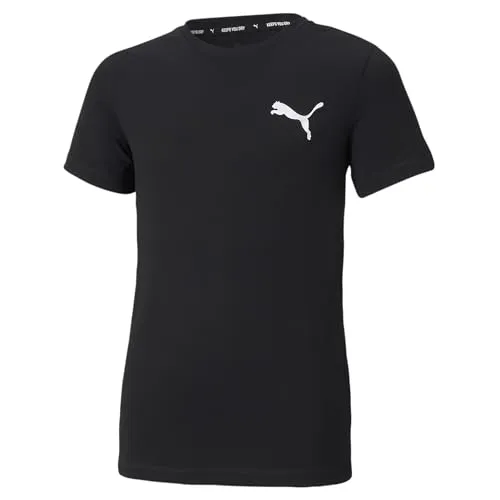 PUMA Jungen Active Small Logo Tee B T-Shirt, Schwarz, 152 EU