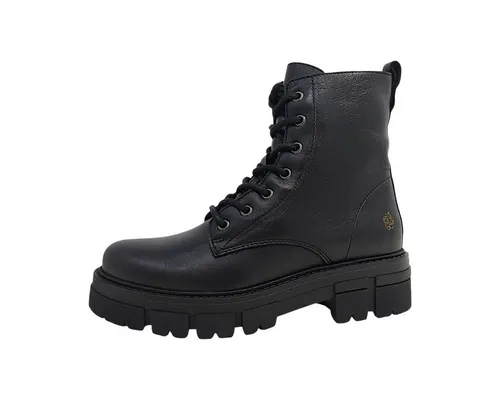 Apple of Eden Schnürstiefel Schwarz - Wanderschuhe mit hochwertiger Verarbeitung, Innenreißverschluss und praktischer Fersenschlaufe für optimalen Tragekomfort und Stil.