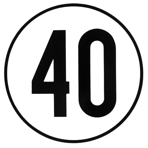 Geschwindigkeitsschild Blech geprägt 40 km/h TOP