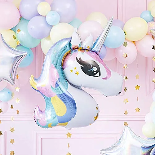PartyDeco Folienballon Einhorn 73x90cm mix Geburtstag