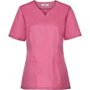 CLINIC-DRESS Kasack Core Schlupfkasack, Damen, rosenholz, kurzarm, waschbar bis 95°C, Größe XL