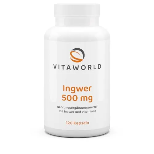 pack Vita World ginger 500 mg 3 x 120 capsules pharmacist production ginger - vegan - made in Germany 3
