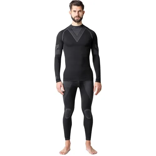 Ladeheid Herren Winter Thermounterwäsche Set LAGI003 - Funktionsunterwäsche für Herren, thermoaktiv und atmungsaktiv; ideal für sportliche Aktivitäten und hält die Körpertemperatur optimal.