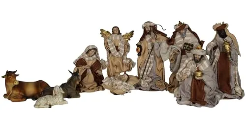 ZICOM Ankleidefigurenset Bethlehem, Krippenfiguren modern ca. 16cm 10-TLG. Polyresin bekleidet
