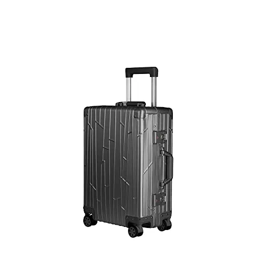GUNDEL Aluminium Handgepäck Koffer Cabin Trolley 55x40x20 cm - Handgepäck Koffer mit 32L Volumen, 100% eloxiertes Aluminium schützt Deine Sachen und TSA-Schlösser bieten hohe Sicherheit für Reisen.