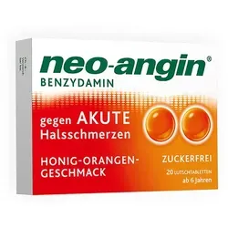 Neo Angin Benzydamin gegen akute Halsschmerzen Honig-Orangengesc