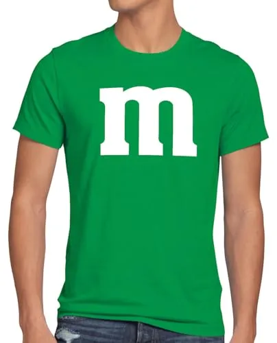 style3 m Herren T-Shirt für Fasching und Karneval Gruppen-Kostüm Paar-Verkleidung JGA Party, Größe:M, Farbe:Grün
