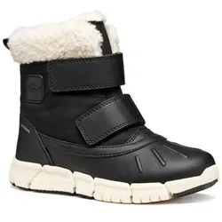 GEOX Kinder Stiefel aus Lederimitat/Textil, Gr. 31, schwarz - Wasserdichte GEOX Wanderschuhe mit Warmfutter für kalte Tage, atmungsaktive Membran und herausnehmbare Innensohle für optimalen Komfort.