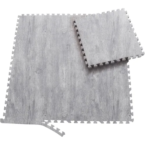 Sporttrend 24® 4 Schutzmatten Holzoptik grau HMW003 | Bodenmatten Turnmatten