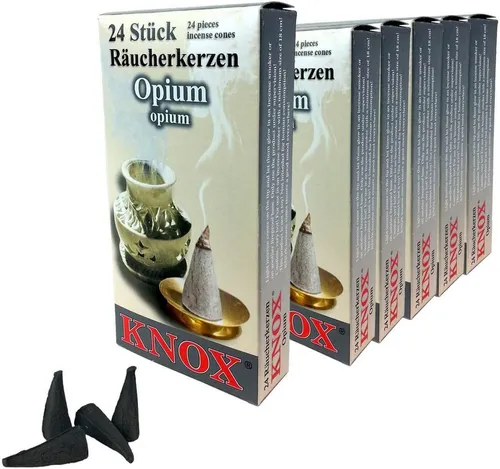 KNOX Räucherkegel 6 Päckchen Räucherkerzen- Opium - 24er Packung