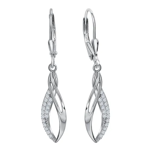 Firetti Paar Ohrhänger aus Silber 925 mit Zirkonia von F