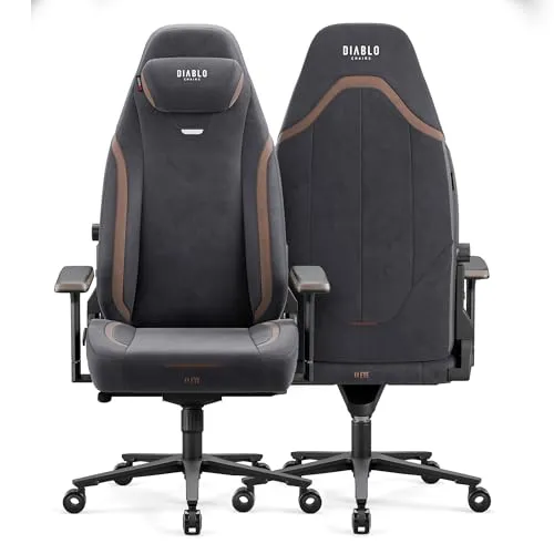 Diablo X-Eye 2.0 Gaming Stuhl - Bürostuhl mit ergonomischer Rückenstütze und 4D Armlehnen, ideal für Gamer und Home-Office-Nutzer, belastbar bis 140 kg für maximalen Komfort.