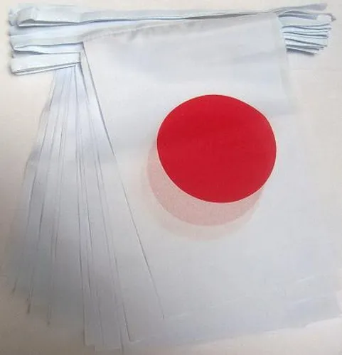 FAHNENKETTE JAPAN 6 meter mit 20 flaggen 21x14cm von AZ FLAG