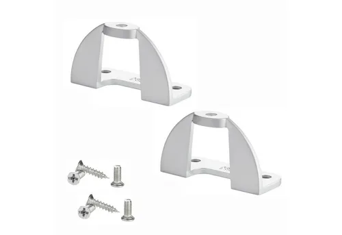 SO-TECH® Möbelbeschlag Möbelgriffadapter 45 x 19,5 x 26 mm, max. Türdicke 20 mm, Chrom matt, inkl. Montagematerial für Faltschiebetüren