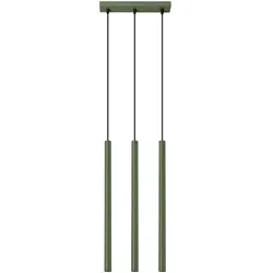 Sollux SL.1521 Pendelleuchte PASTELO 3P olivgrün - Moderne Pendelleuchte in elegantem Olivgrün, ideal für minimalistisches Design und stimmungsvolle Beleuchtung in jedem Raum. Anpassbare Lichtfarbe für individuelle Stimmung.