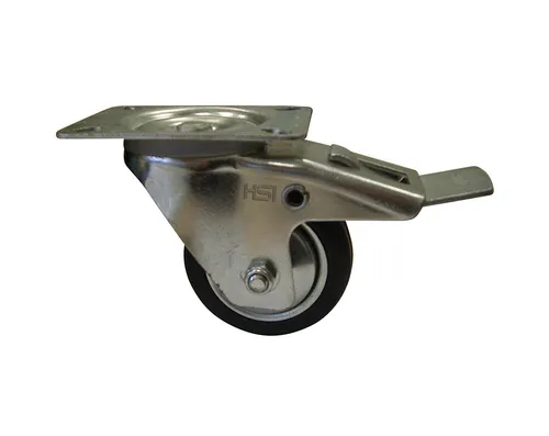 Transportrolle Vollgummirolle Bockrolle Lenkrolle Bremse 100mm