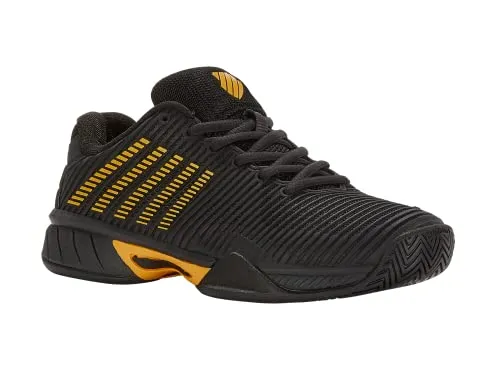 K-Swiss Performance Hypercourt Express 2 Tennis Shoe, Moonless Night/Amber Yellow, 35 EU