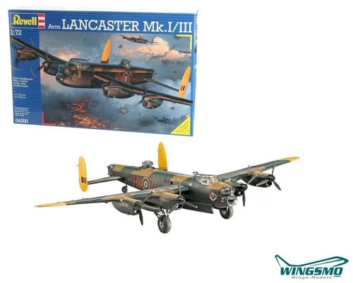 Revell Flugzeuge Avro Lancaster Mk.I/III 1:72 04300 - Flugzeugmodell im Maßstab 1:72, detailgetreu und ideal für Modellbau-Enthusiasten.