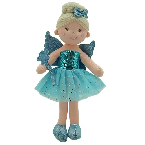 Sweety Toys 13258 Stoffpuppe Fee Plüschtier Prinzessin 30 cm blau
