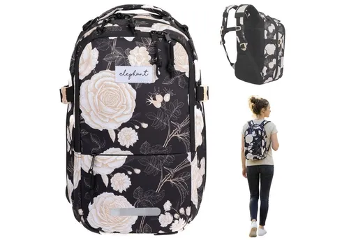 ELEPHANT Handgepäck Rucksack 40x25x20 cm für Reisen - Praktischer Rucksack für Handgepäck, ideal für Ryanair. Mit wasserabweisendem Material, verstellbarem Brustgurt und Laptopfach für 14 Zoll. Perfekt für Trekking und Fitness!