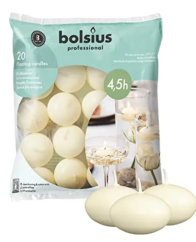 Bolsius Schwimmkerzen in beige von Bolsius