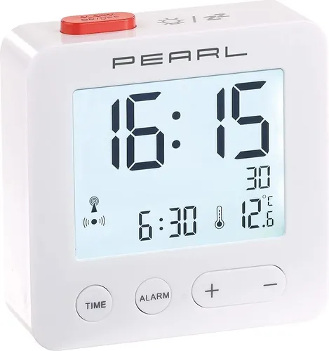 Digitaler Reise Funkwecker mit Thermometer & Datum – beleuchtetes XL Display - Wecker für unterwegs mit integriertem Thermometer, beleuchtetem XL Display und praktischer Schlummer-Funktion. Ideal für Reisen, immer pünktlich aufwachen!