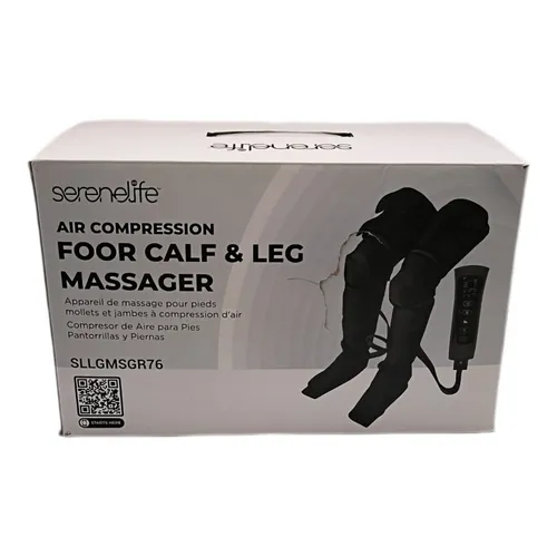 SereneLife Beinmassagegerät mit Wärme, Kältepack & Luftkompression – für Waden,