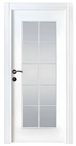 Elegante Innentür B-13 mit Milchglas - Moderne Innentür aus Holz, 87 cm breit und 205 cm hoch, mit stilvollem Milchglas. Ideal für verschiedene Räume, bietet eine ansprechende Optik und ist einfach zu installieren.