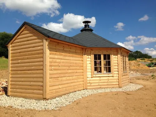 Grillhütte Pavillon Grillkota BBQ-Hütte aus Holz - Kompakte Grillhütte aus wetterfestem Holz, ideal für gemütliche Grillabende. Mit hitzebeständigem Dach und modernem Design, bietet sie Platz für unvergessliche Momente im Garten.