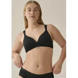 Soft-BH NATURANA für Damen, Größe 90, Cup C, Schwarz - Bequemer Schalen-BH ohne Bügel, ideal für größere Cups. Mit nahtlos vorgeformten Schalen und breiten Entlastungsträgern für optimalen Tragekomfort. Perfekt für den Alltag.