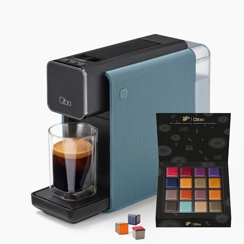 Tchibo Qbo ONE Premium Kapselmaschine Misty Blue inkl. 16 Kaffeekapseln