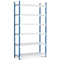 PROREGAL Fachbodenregal Maximus Pro 200 x 100 x 80 cm – 7 Ebenen, Lichtblau-Lichtgrau - Das MAXIMUS PRO Fachbodenregal von PROREGAL ist ideal für professionelle Lagerung. Mit verstellbaren Fachböden und einfacher Steckmontage bietet es hohe Flexibilität und Qualität für jeden Einsatz.