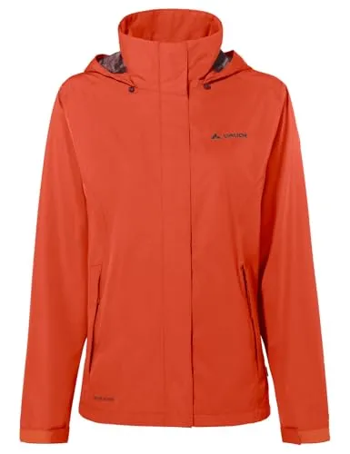 VAUDE Damen Kapuzen Jacke Escape Light - Funktionsjacke für Damen, wasser- und winddicht, ideal für Wanderungen; mit verstaubarer Kapuze und verstellbarem Saum für optimalen Tragekomfort.