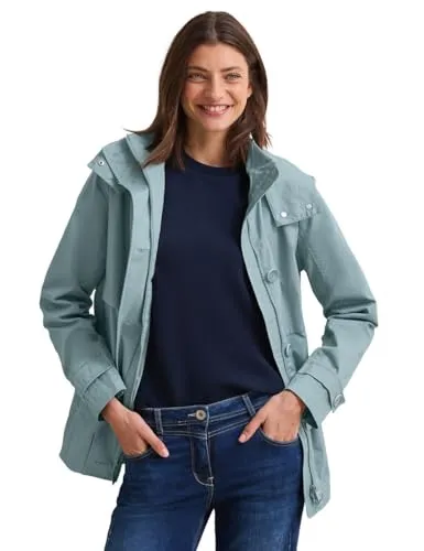 CECIL Damen B202030 Midi Trench Jacke, Strong Mint, XXL von CECIL