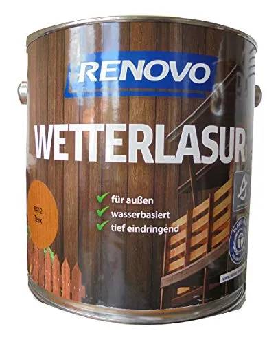 Renovo Wetterlasur 8412 Teak, 4L von Renovo