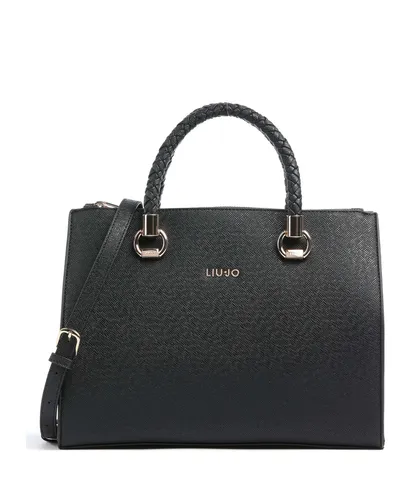 LIU.JO M SATCHEL DOUBLE ZIP, schwarz - Umhängetaschen mit geräumigem Hauptfach, standfestem Design und vielseitigem Tragekomfort für stilvolle Outfits.