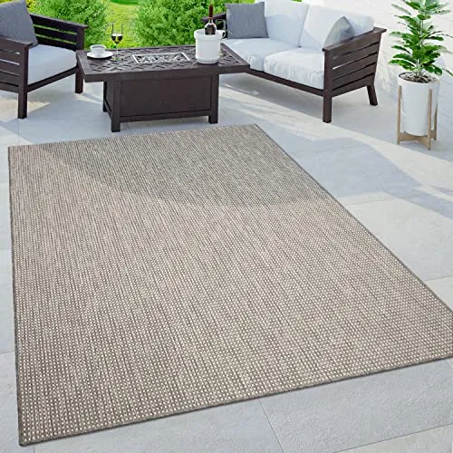 Paco Home In- & Outdoor Teppich - Wetterfest und Pflegeleicht - Teppiche für draußen, robust und strapazierfähig, ideal für Balkon, Garten oder Terrasse, mit schadstoffgeprüftem Material für ein sicheres Zuhause.