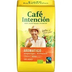 Café Intención AROMATICO Kaffee Mega-Sparpaket - 12x500g gemahlener Arabica-Kaffee aus Peru und Honduras, langzeitgeröstet für einen sanften, aromatischen Geschmack – ideal für Filterkaffee und Fairtrade-zertifiziert.