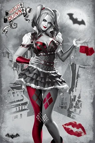 Poster Batman Arkham Knights - Harley Quinn Kiss (Game) ca61x91,5cm NEU 58728