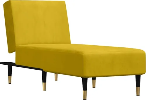 vidaXL Chaiselongue Gelb Samt