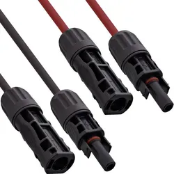 InLine® Solarkabel Verlängerungs-Set inkl. Solarstecker 4mm2 schwarz/rot 0,5m