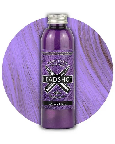 Haartönung Headshot Haartönung vegane Haarfarbe La La Lila (150 ml), Packung, Chemikalien