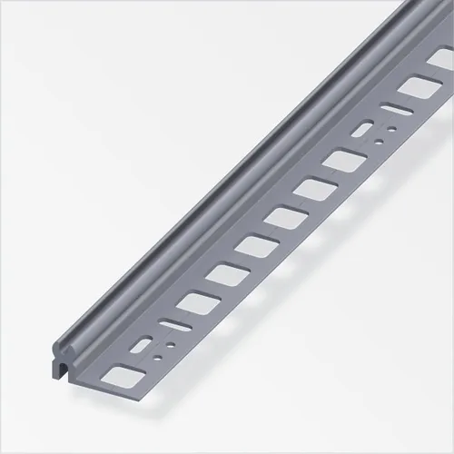 alfer Träger-Profil 1 m, 13.5 x 30 mm PVC (Kunststoff) glatt grau  Trägerprofil