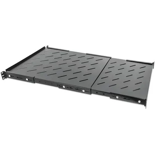 Intellinet 19 Zoll tiefenverstellbarer Fachboden 714389 - Computer- & Server-Racks, tiefenverstellbar von 550 mm bis 1000 mm, maximale Traglast von 45 kg, ideal für flexible Serverlösungen.