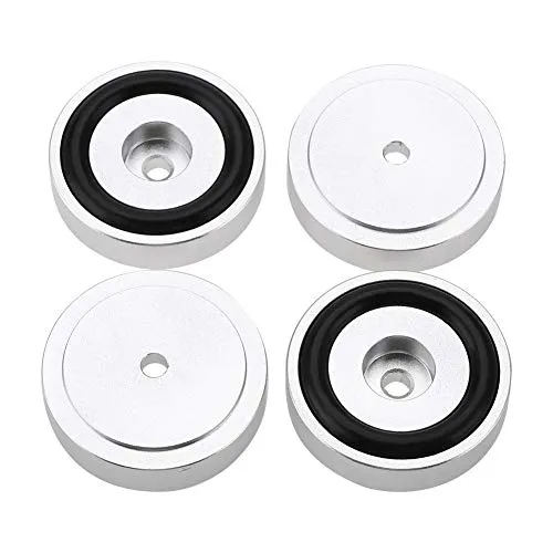 Garsent 4 x Verstärker-Pads für 40 x 10 mm Aluminiumlegierung Universal Kupfer Spikes Pads Base Pad Isolierung Sand Strahlen Verstärker-Pads Füße