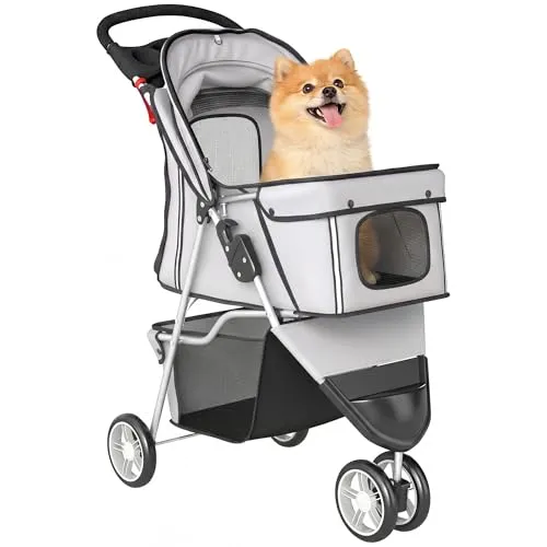 PawHut Faltbarer Hundewagen für kleine Hunde bis 10kg