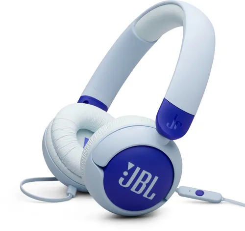 JBL Junior 320 Kinder-Kopfhörer, Blau - Kopfhörer für Kinder mit sicherem Lautstärkebegrenzer, ideal für sicheres Hören und Spaß unterwegs.