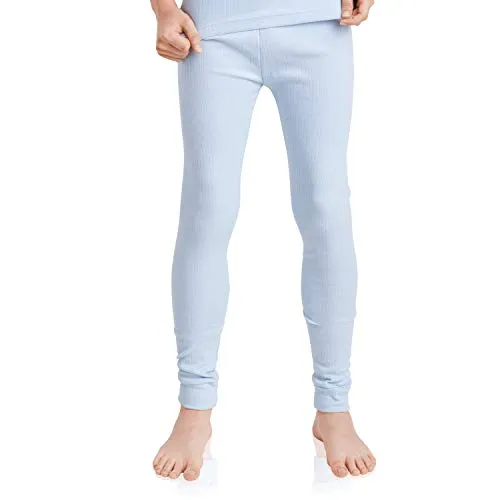 MT Kinder Ski- & Thermohose - Winter Unterwäsche lang für Jungen und Mädchen - Ice Blue 134-140
