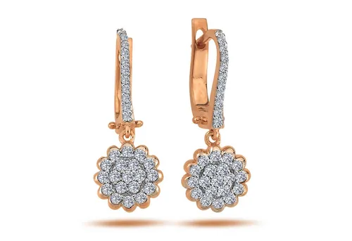 Rotgold-Ohrringe von EinStein Diamant